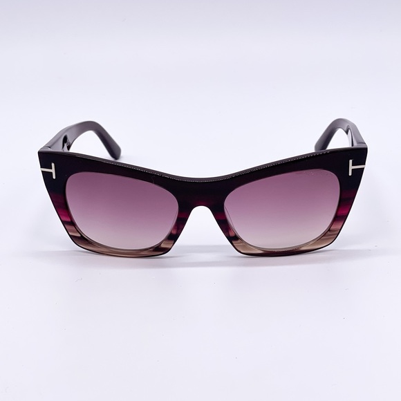 NEW TOM FORD KASIA TF459 71F WOMEN’S CAT EYE SUNGLASSES FT0459/S BURGUNDY - Picture 3 of 10